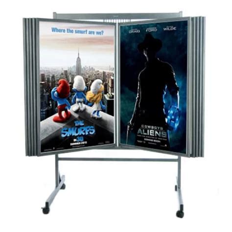 wall mounted multiple poster displays.